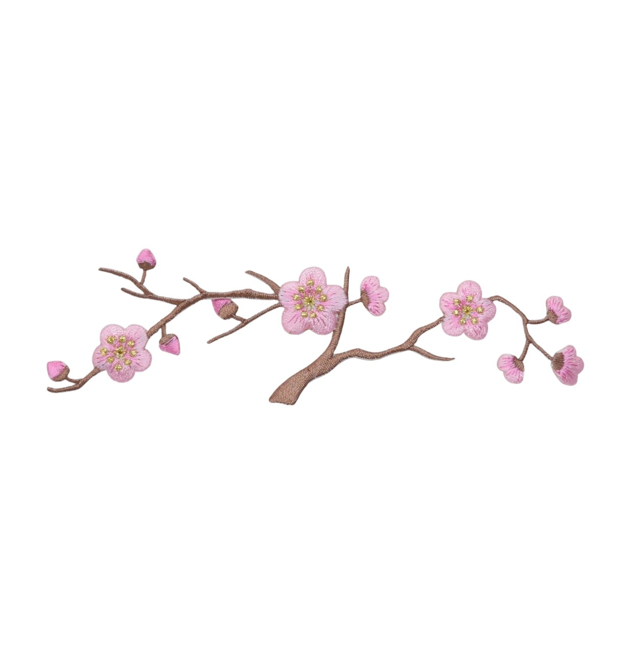 5.75 inch Pink Cherry Blossom Tree, Embroidered, Iron on Patch